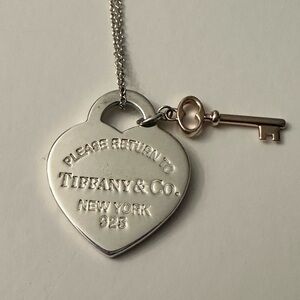 Tiffany & Co Silver Return to Tiffany Heart with Key